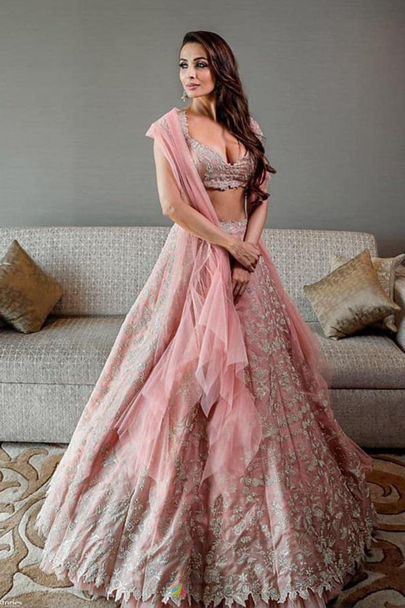 Red and Pink designer lehenga choli - New India Fashion